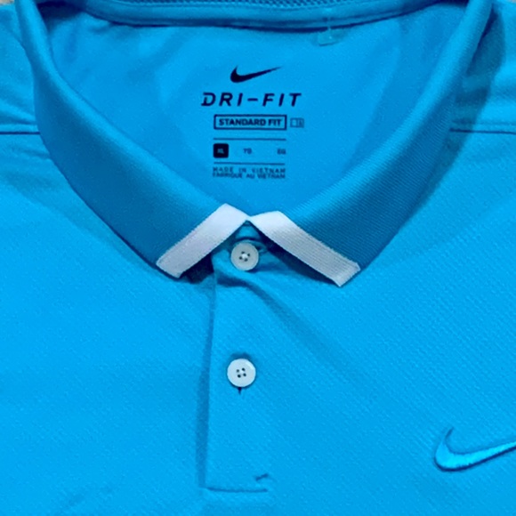 SOLD!!!!! Nike Mens Dri-FIt Vapor Blue Golf Polo Shirt XL - Picture 3 of 10